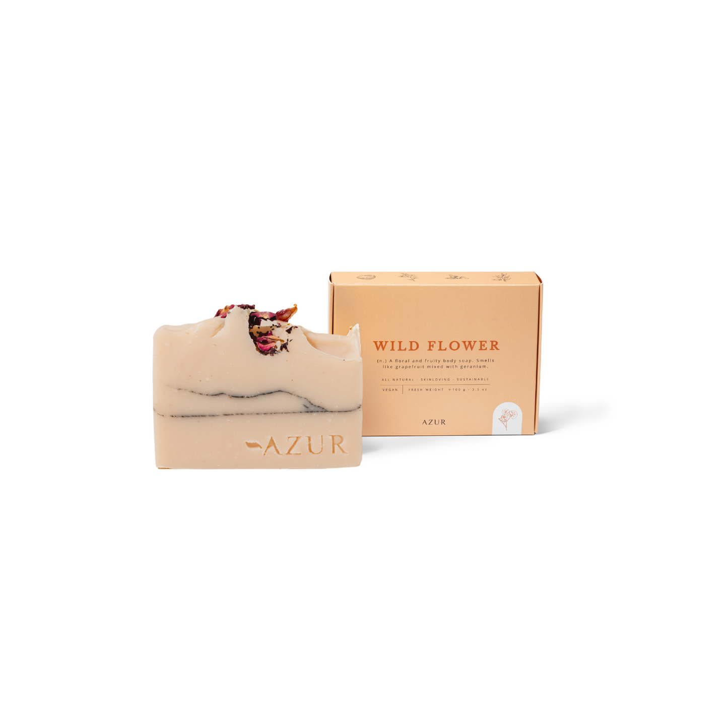 Fleur sauvage | Barre de savon naturelle | Fait main 