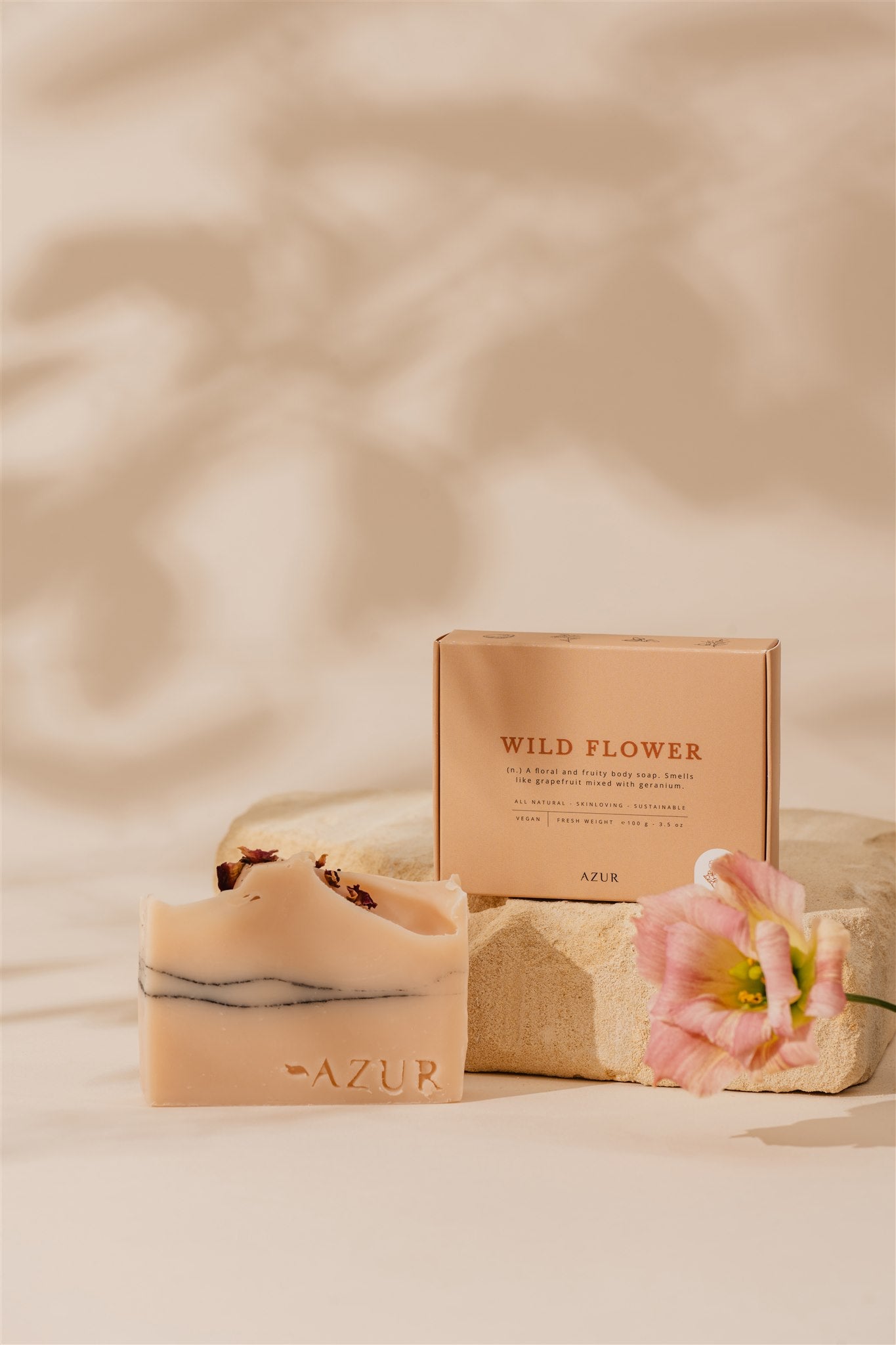 Fleur sauvage | Barre de savon naturelle | Fait main 