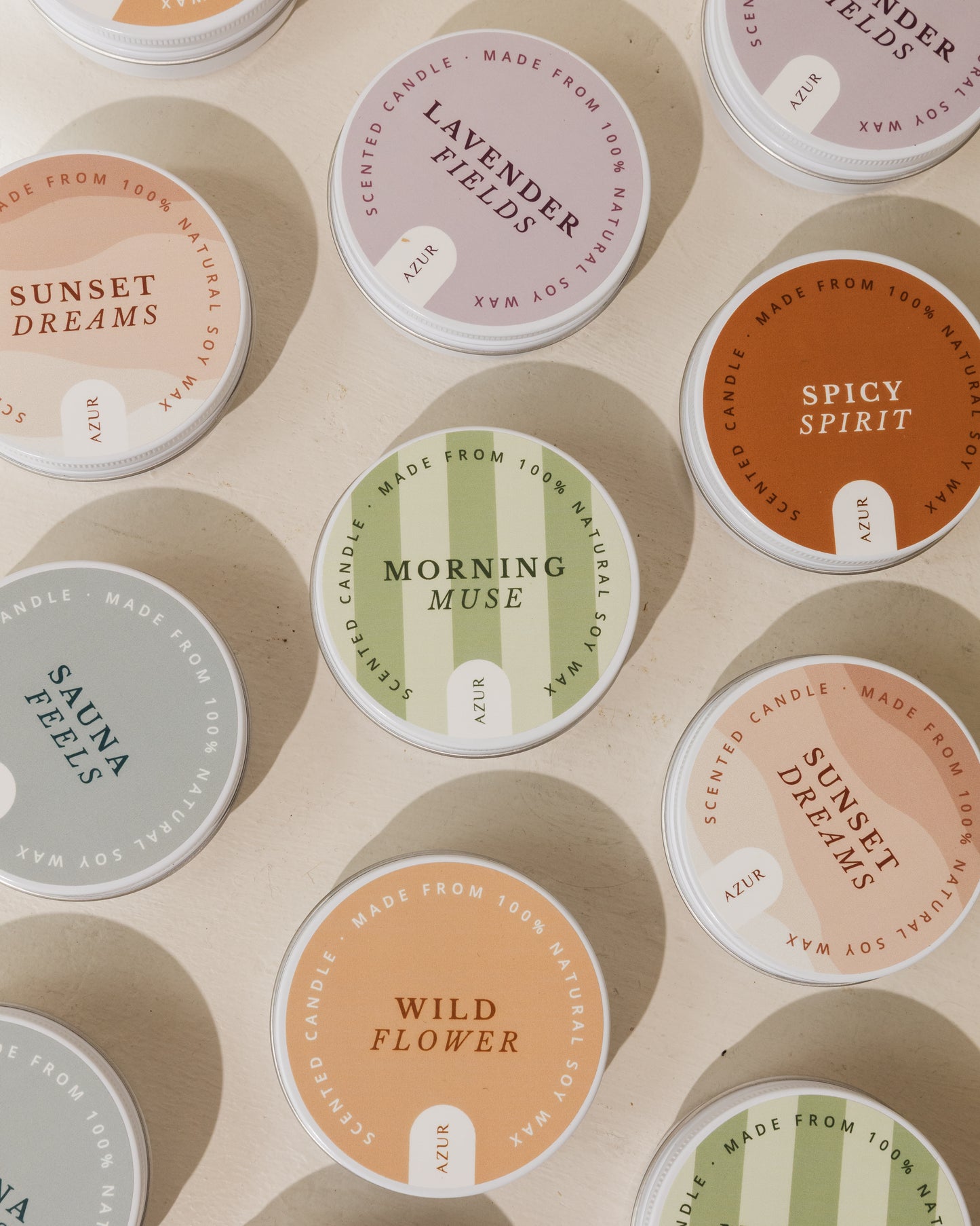 MORNING MUSE | Scented Candle | Tin 75 mL (Set of 6)